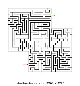 Abstract maze labyrinth with entry and exit. 63rd out of 100. Vector labyrinth EPS 10