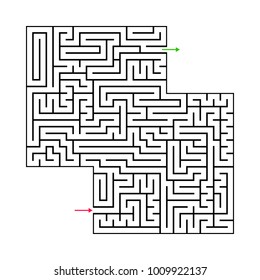 Abstract maze labyrinth with entry and exit. 68th out of 100. Vector labyrinth EPS 10