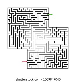 Abstract maze labyrinth with entry and exit. 69th out of 100. Vector labyrinth EPS 10