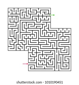 Abstract maze labyrinth with entry and exit. 71st out of 100. Vector labyrinth EPS 10