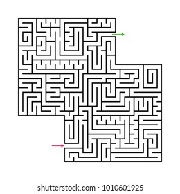 Abstract maze labyrinth with entry and exit. 73rd out of 100. Vector labyrinth EPS 10