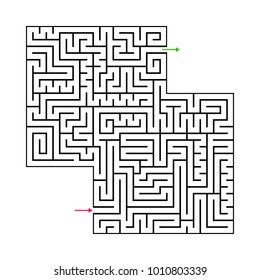 Abstract maze labyrinth with entry and exit. 75th out of 100. Vector labyrinth EPS 10