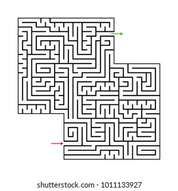 Abstract maze labyrinth with entry and exit. 79th out of 100. Vector labyrinth EPS 10