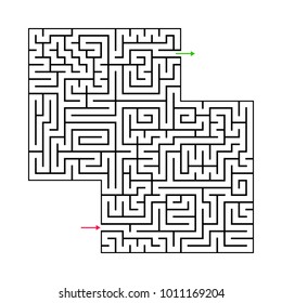 Abstract maze labyrinth with entry and exit. 81st out of 100. Vector labyrinth EPS 10