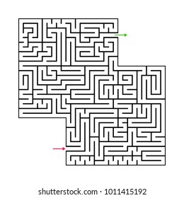 Abstract maze labyrinth with entry and exit. 85th out of 100. Vector labyrinth EPS 10
