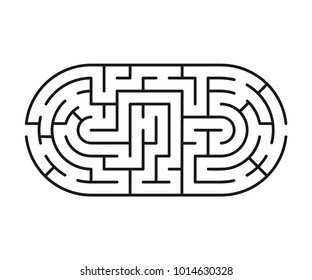 Abstract maze / labyrinth with entry and exit. Vector labyrinth 219.