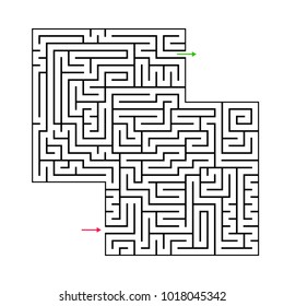 Abstract maze labyrinth with entry and exit. 88th out of 100. Vector labyrinth EPS 10