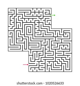 Abstract maze labyrinth with entry and exit. 95th out of 100. Vector labyrinth EPS 10