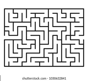 Abstract maze / labyrinth with entry and exit. Vector labyrinth