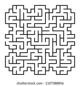 Abstract maze / labyrinth with entry and exit. Vector labyrinth 232.