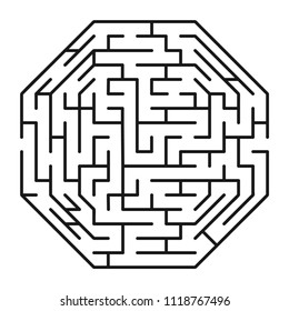 laberinto abstracto con entrada y salida. Vector laberinto 234.