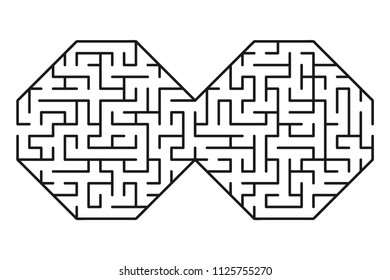 Abstract maze / labyrinth with entry and exit. Vector labyrinth 236.