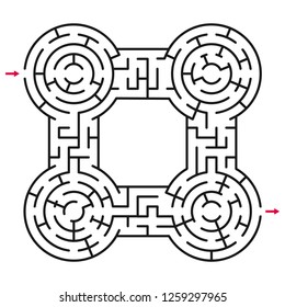 Abstract maze / labyrinth with entry and exit. Vector labyrinth 248.