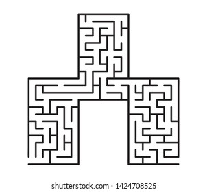 Abstract maze / labyrinth with entry and exit. Vector labyrinth 256.