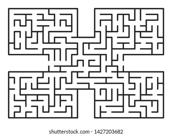 Abstract maze / labyrinth with entry and exit. Vector labyrinth 260.