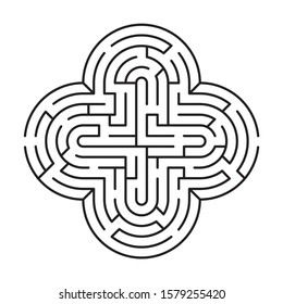 Abstract maze / labyrinth with entry and exit. Vector labyrinth 286.