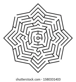 Abstract maze / labyrinth with entry and exit. Vector labyrinth 291.