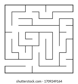 Abstract maze labyrinth with entry and exit