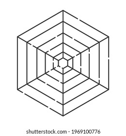Abstract maze labyrinth with entry and exit. Vector labyrinth EPS 10.Labyrinth for a children's developmental magazine. Black vector illustration silhouette on isolated white background