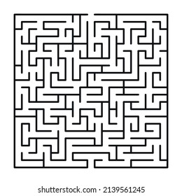 Abstract maze labyrinth with entry and exit. Vector labyrinth 306. svg