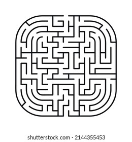 Abstraktes Labyrinth mit Ein- und Ausfahrt. Vektorlabyrinth 298.