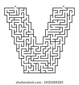 abstract maze, labyrinth with entry and exit, vector labyrinth 322