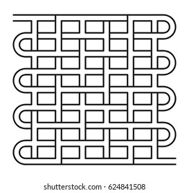 Abstract maze / labyrinth with entry and exit. Vector labyrinth 136.