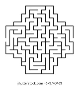 Abstract maze / labyrinth with entry and exit. Vector labyrinth 175.