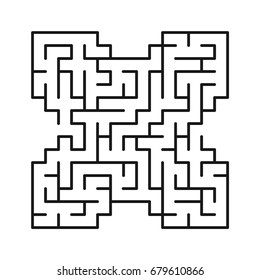 Abstract maze / labyrinth with entry and exit. Vector labyrinth 183.