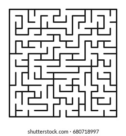 Abstract maze / labyrinth with entry and exit. Vector labyrinth 184.