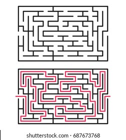Abstract maze / labyrinth with entry and exit. Vector labyrinth 179.
