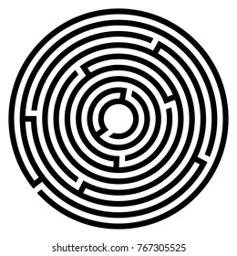 Abstract maze labyrinth with entry and exit. Vector labyrinth illustration EPS 10