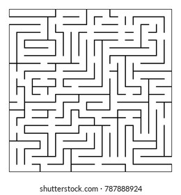Abstract maze labyrinth with entry and exit. Vector illustration EPS 10