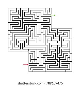 Abstract maze labyrinth with entry and exit. 1st out of 100. Vector labyrinth EPS 10