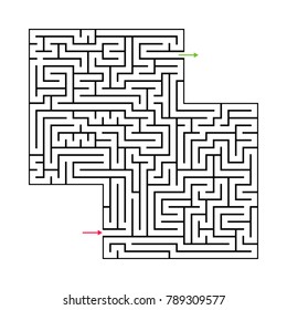 Abstract maze labyrinth with entry and exit. 2nd out of 100. Vector labyrinth EPS 10