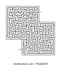 Abstract maze labyrinth with entry and exit. 9th out of 100. Vector labyrinth EPS 10