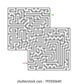 Abstract maze labyrinth with entry and exit. 11th out of 100. Vector labyrinth EPS 10