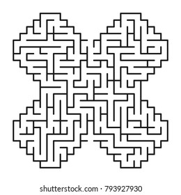 Abstract maze / labyrinth with entry and exit. Vector labyrinth 212.