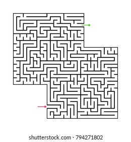 Abstract maze labyrinth with entry and exit. 18th out of 100. Vector labyrinth EPS 10