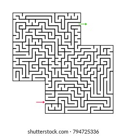 Abstract maze labyrinth with entry and exit. 21th out of 100. Vector labyrinth EPS 10