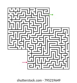 Abstract maze labyrinth with entry and exit. 22nd out of 100. Vector labyrinth EPS 10