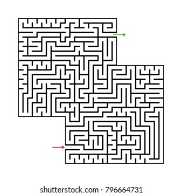 Abstract maze labyrinth with entry and exit. 25th out of 100. Vector labyrinth EPS 10
