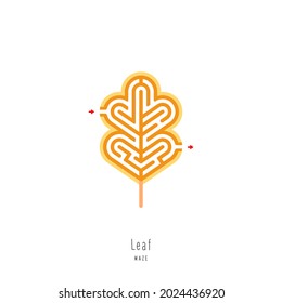 Resumen de la hoja de laberinto. Juego educativo para niños, lógica y pensamiento. Rompecabezas de color. El acertijo laberíntico. Ilustración vectorial aislada en fondo blanco. Una Entrada, Una Salida. 