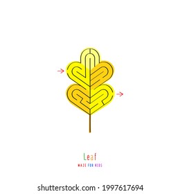 Resumen de la hoja de laberinto. Juego para niños y padres. Rompecabezas para los niños. El acertijo laberíntico. Ilustración vectorial plana aislada en fondo blanco. Una Entrada, Una Salida. 