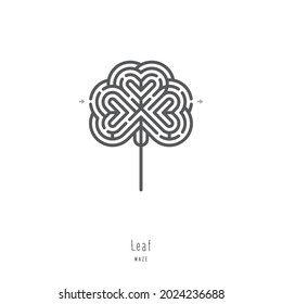 Abstraktes Labyrinth. Spiel für Kinder und Eltern. Puzzle für Kinder. Labyrinth-Rätsel. Flache Vektorgrafik einzeln auf weißem Hintergrund. Ein Eingang, ein Ausgang. 