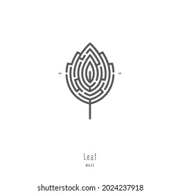 Resumen de la hoja de laberinto. Juego para niños y padres. Rompecabezas para los niños. El acertijo laberíntico. Ilustración vectorial plana aislada en fondo blanco. Una Entrada, Una Salida. 