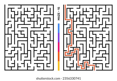 Resumen El Laberinto Del Rompecabezas De Maze Con Entrada Y Salida. Maze Para El Libro De Actividad. Juegos De Puzzles Para Solución De Problemas Para Libro. Ilustración del vector - EPS 10