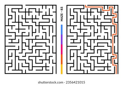 Resumen El Laberinto Del Rompecabezas De Maze Con Entrada Y Salida. Maze Para El Libro De Actividad. Juegos De Puzzles Para Solución De Problemas Para Libro. Ilustración del vector - EPS 10