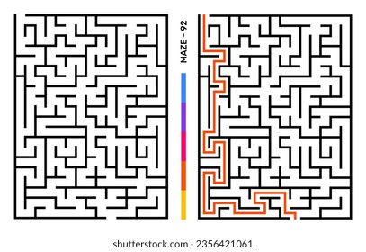 Resumen El Laberinto Del Rompecabezas De Maze Con Entrada Y Salida. Maze Para El Libro De Actividad. Juegos De Puzzles Para Solución De Problemas Para Libro. Ilustración del vector - EPS 10