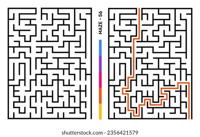 Resumen El Laberinto Del Rompecabezas De Maze Con Entrada Y Salida. Maze Para El Libro De Actividad. Juegos De Puzzles Para Solución De Problemas Para Libro. Ilustración del vector - EPS 10